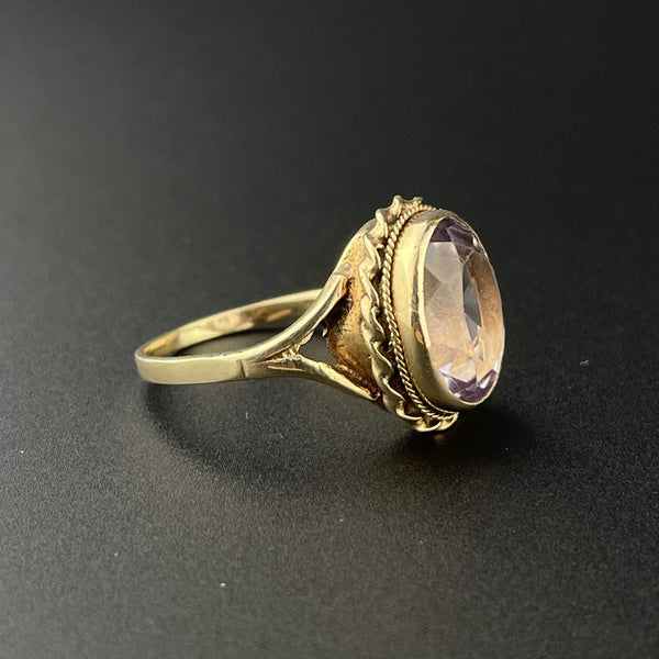 Vintage 10K Gold 5 CTW Amethyst Ring - Boylerpf