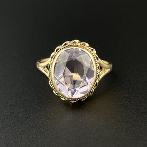 Vintage 10K Gold 5 CTW Amethyst Ring - Boylerpf