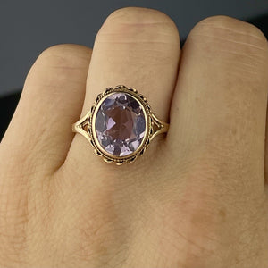 Vintage 10K Gold 5 CTW Amethyst Ring - Boylerpf