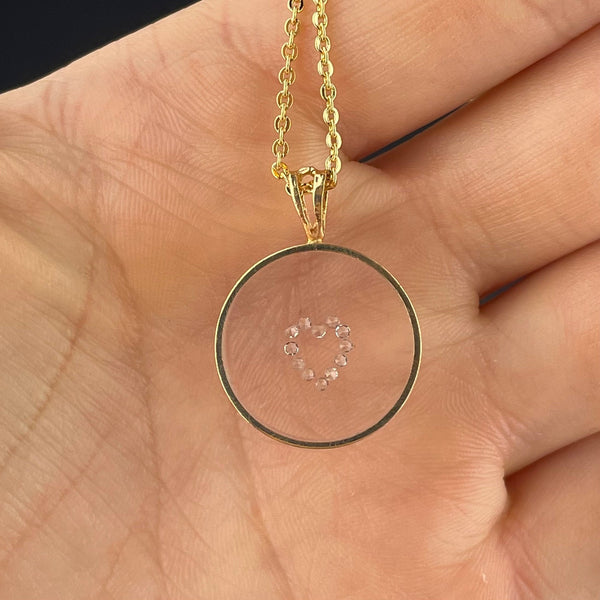 14K Gold Diamond Heart Pendant Necklace - Boylerpf