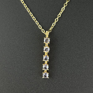 Vintage Gold Tanzanite Journey Pendant Necklace - Boylerpf