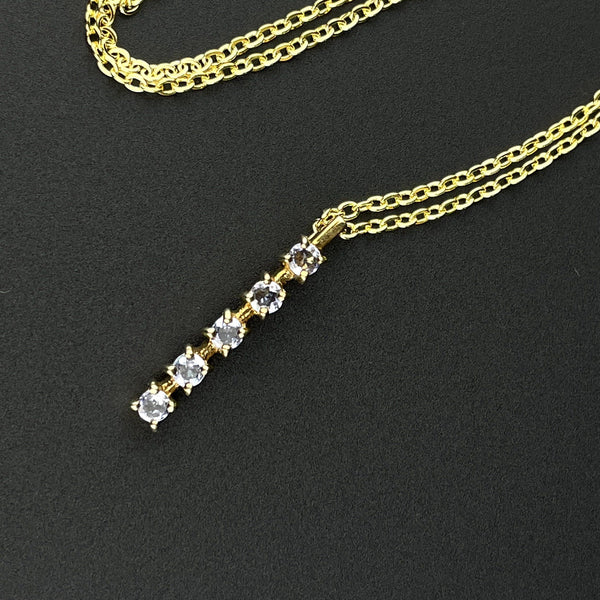 Vintage Gold Tanzanite Journey Pendant Necklace - Boylerpf