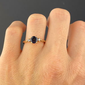 Vintage 14K Gold Diamond Sapphire Engagement Ring - Boylerpf