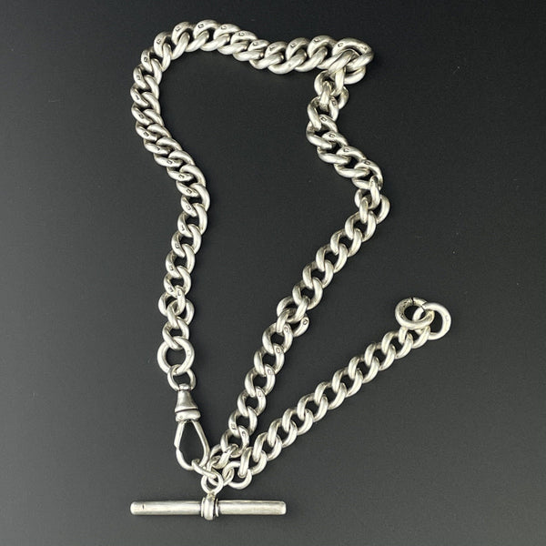 Antique Edwardian Pocket Watch Albert Chain Necklace, 64 gms - Boylerpf