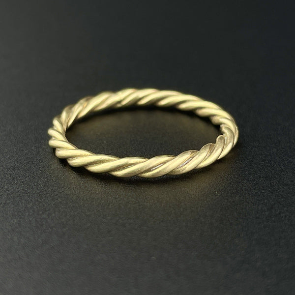 Vintage Gold Rope Twist Braid Eternity Band Ring - Boylerpf