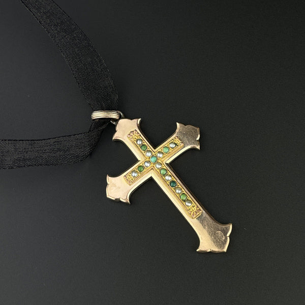 Handmade Sterling Silver Cross Pendant with Choice of Gemstones