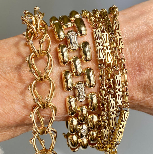 14K Gold Ball Chain Link Bracelet, 6mm Size Links – Nana Bijou