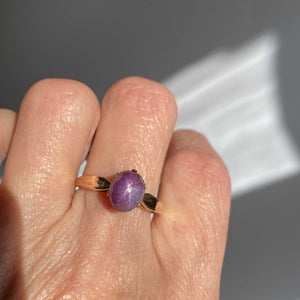 Vintage Natural Ruby Star Sapphire Ring in Gold - Boylerpf