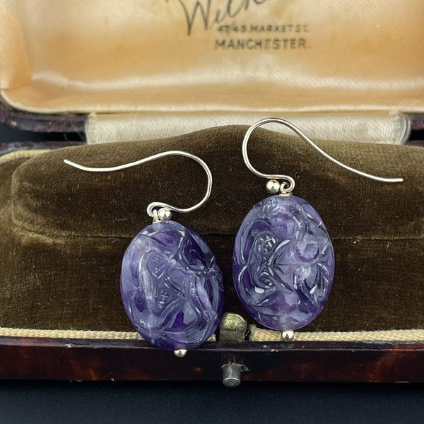 Natural Amethyst Earrings, 925 Sterling Silver Earrings, Amethyst 10x14mm,  5x7mm Pear Faceted Gemstone Earrings, Handmade Boho Jewelry - Etsy