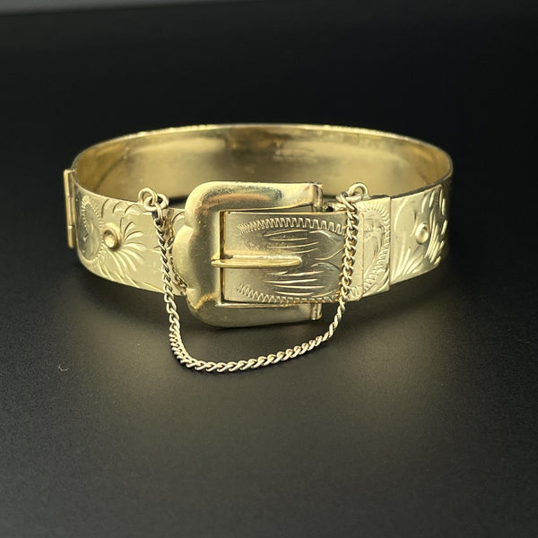 Estate Collection Vintage 14K Gold Buckle Bracelet – Symmetry Inc.
