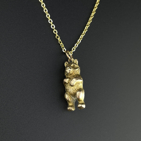 Fashion Cute Teddy Bear Necklace Zircon Animal Bear Jewelry Gold Plated Pendant  Necklaces for Women Birthday Anniversary Gift - AliExpress