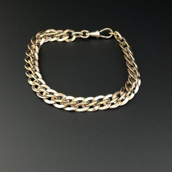 Vintage Fancy Link Rolled Gold Stacking Bracelet - Boylerpf