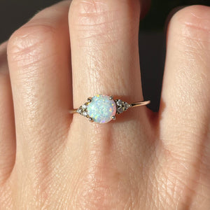 Vintage Silver Opal Quartz Ring, Sz 8.75 - Boylerpf