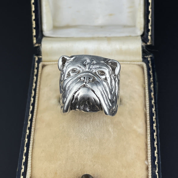 Vintage Heavy Signet Bulldog Ring, Sz 6.5 - Boylerpf