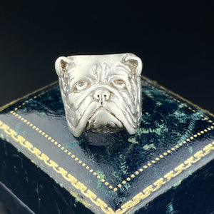 Vintage Heavy Signet Bulldog Ring, Sz 6.5 - Boylerpf