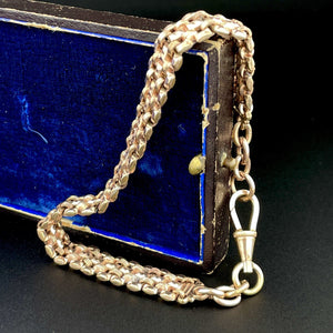 Vintage Edwardian Rolled Gold Fancy Link Watch Chain Bracelet - Boylerpf