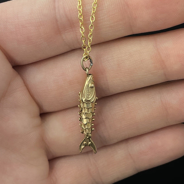 The Gold Fish Necklace | maya-sebbah-jewelry