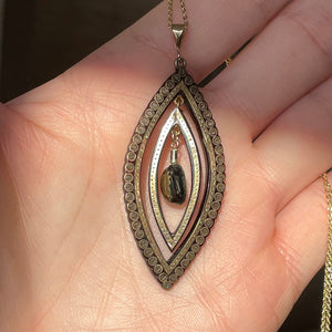 Victorian Gold Pique Pendant Necklace - Boylerpf