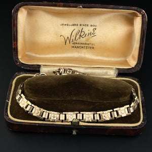 Antique Rolled Gold Fancy Link Pocket Watch Chain Bracelet - Boylerpf