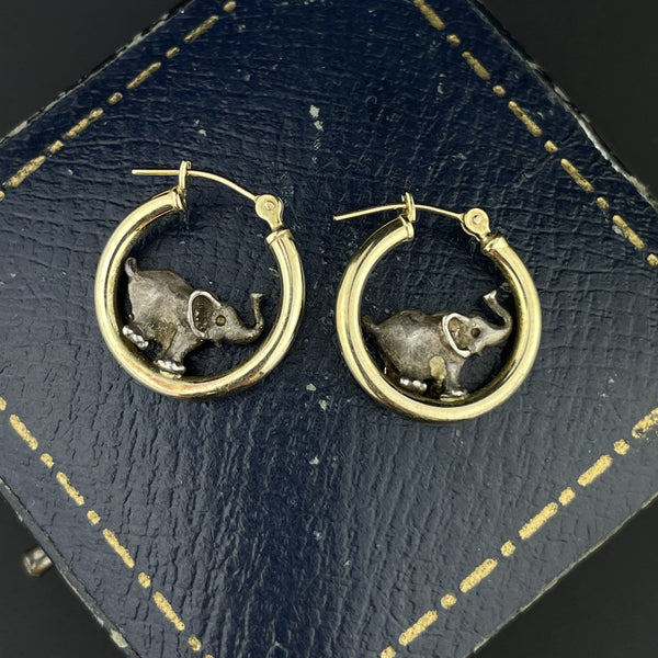 Large 14K Gold Vintage Shrimp Hoop Earrings – Alpha & Omega Jewelry