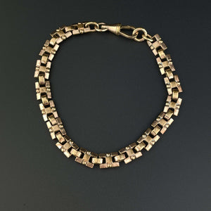 Vintage Rolled Gold Edwardian Pocket Watch Chain Bracelet - Boylerpf
