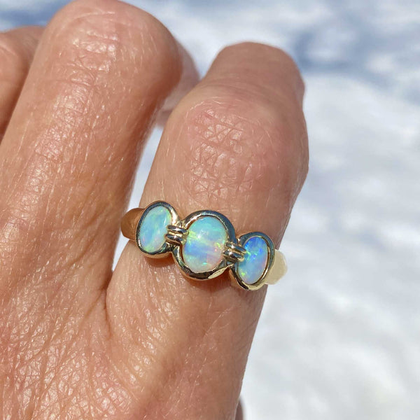Vintage Three Stone Opal Ring for Dee - Boylerpf