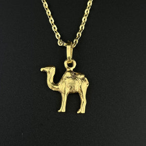 Vintage Puffy Camel Carm Pendant 18K Gold - Boylerpf