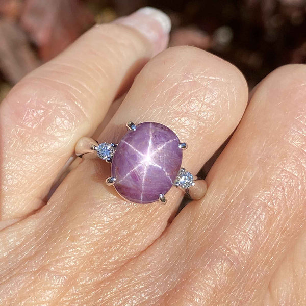 Taipei Aos Jewelry Unfired Star Sapphire Ring 3.42 carats - Shop  OSS_JEWELRY General Rings - Pinkoi