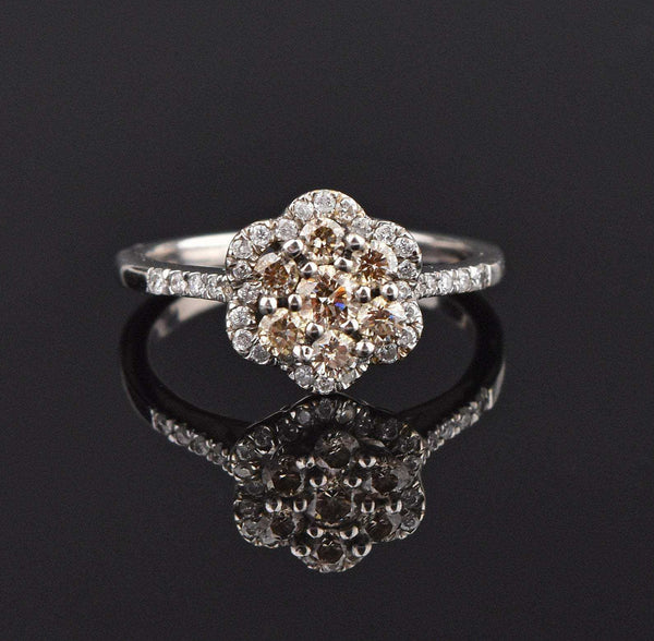 Vintage Champagne Diamond Engagement Ring - Boylerpf