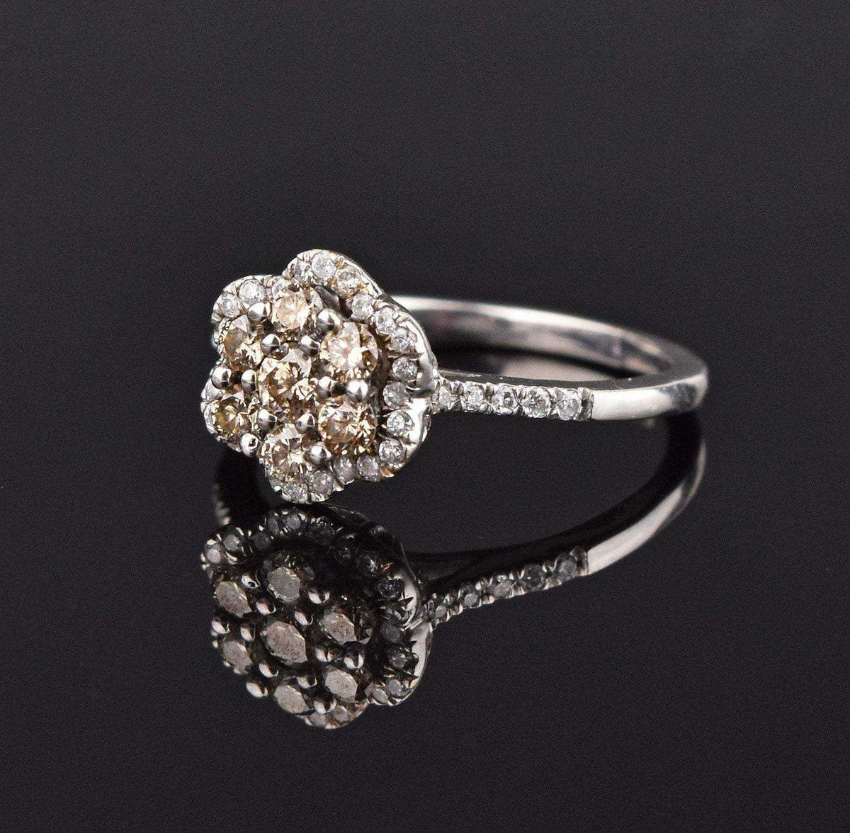 Vintage Champagne Diamond Engagement Ring | Boylerpf