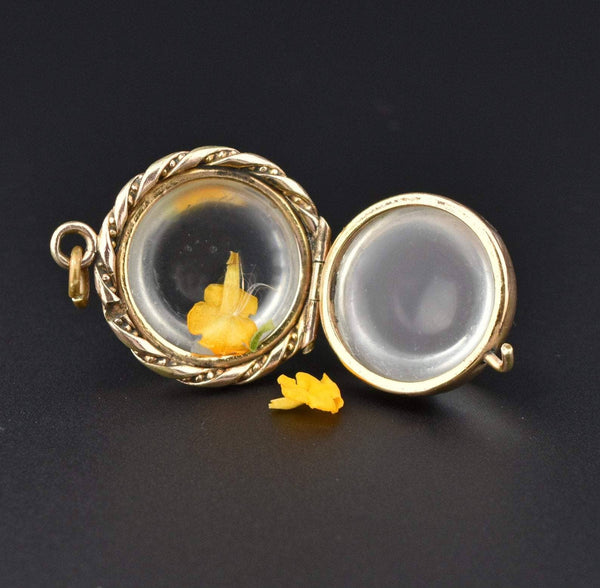 Victorian Rock Crystal Pools of Light Necklace Pendant - Boylerpf