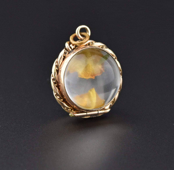 Victorian Rock Crystal Pools of Light Necklace Pendant - Boylerpf