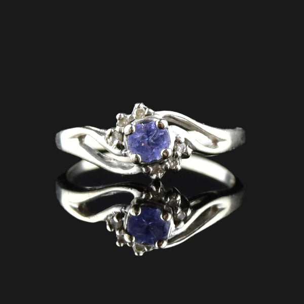 Vintage 10K White Gold Tanzanite Ring - Boylerpf