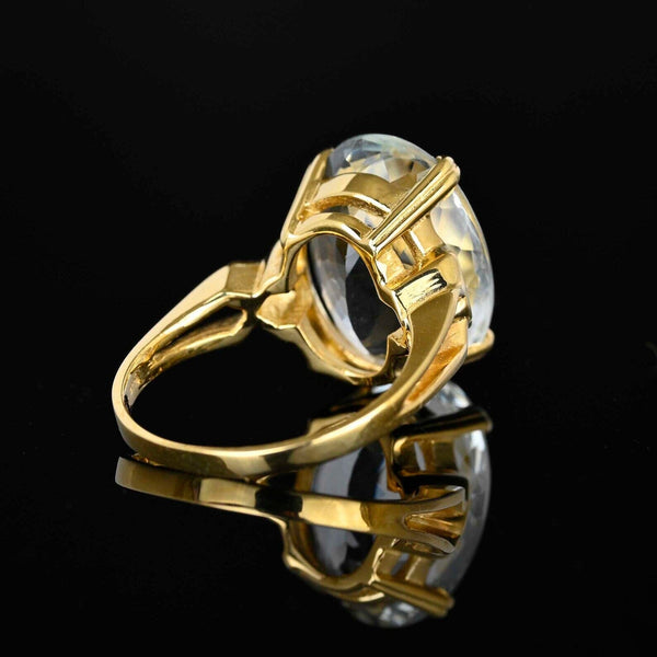 Vintage 14K Gold Goshenite Beryl Ring - Boylerpf